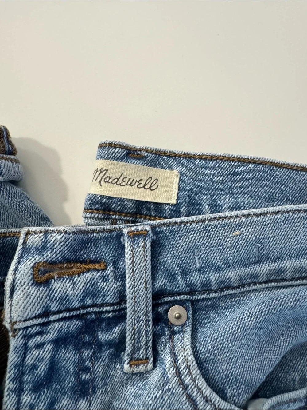 Madewell Light Blue Denim Jeans with Branded Waist Tab